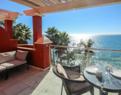 Holiday rental beach front penthouse with views Punta Plata Beach Estepona